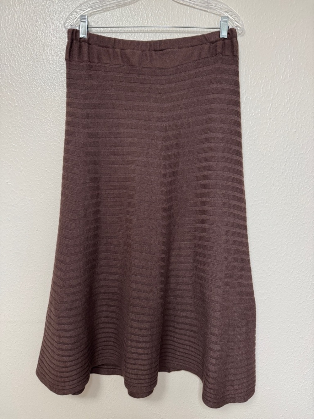 NIC+ZOE Chocolate Brown A-Line Knit Skirt
